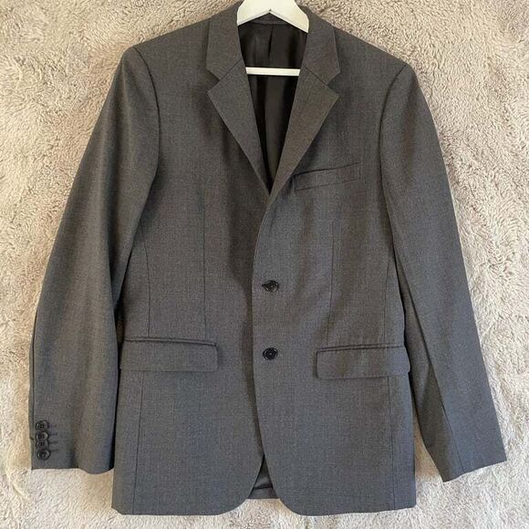Theory Men's Size 38R Classic Gray‎ Wool Blend Suit Jacket Career Business - Picture 1 of 10